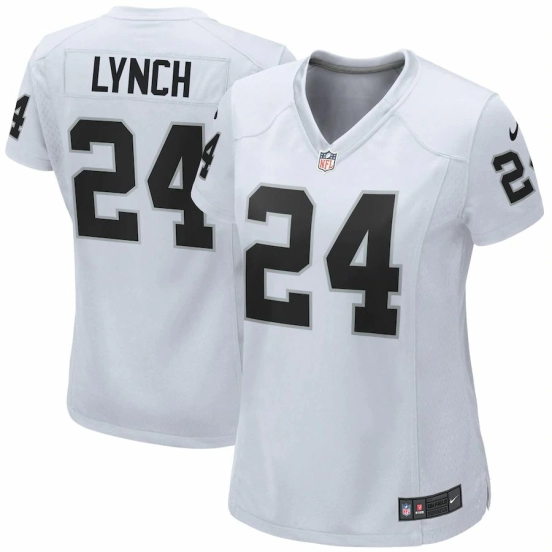 Women's Marshawn Lynch White Player Limited Team Jersey