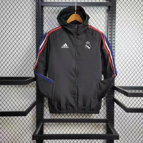 24/25 Real Madrid Black Windbreaker