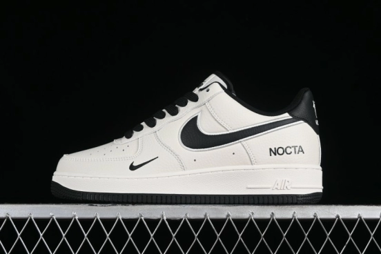 Nike Nocta x Nike Air Force 1 '07 Low Casual Sneakers with 3M Reflective Details and Full-Length Air Cushion - NO0224-023