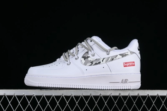 Nike Supreme x Air Force 1'07 Low "Box Logo" Camouflage Print Casual Sneakers - UP1658-595