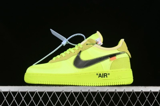 Nike Off White x Air Force 1 Low OW Transparent Yellow Sneakers - AO4606-700
