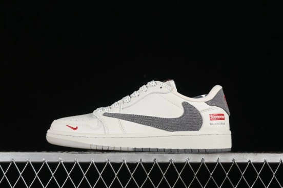Nike Travis Scott x Fragment Design x Air Jordan 1 Low OG SP AJ1 Supreme Balenciaga Collaboration - JH6088-6