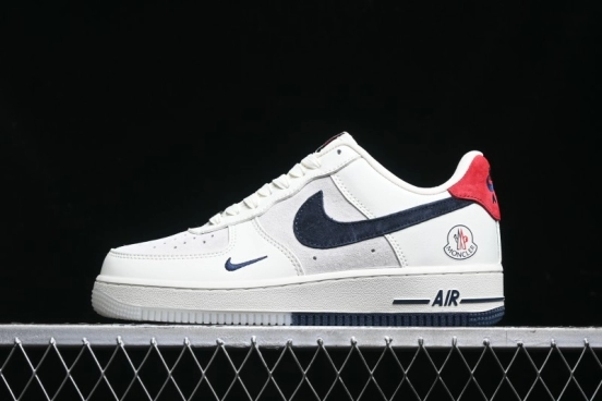 Nike Air Force 1 '07 Low Moncler Collaboration - Light Blue & Pigment Dyed Two-Tone Low-Top Casual Sneakers - CH6336-512
