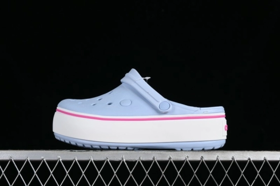 Crocs Crocband Platform Rainbow Comfortable Thick-Soled Clogs - B.D4