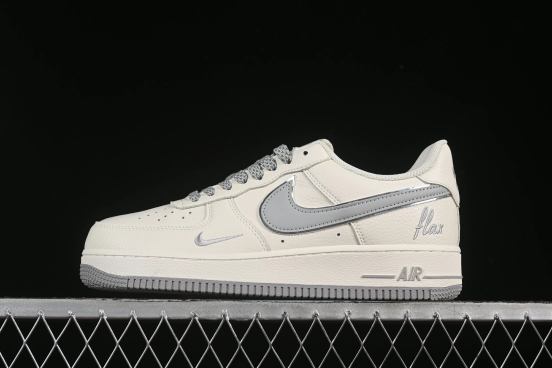 Nike Air Force 1 '07 Low Dream White Grey Swoosh Casual Sneakers - DR2024-106