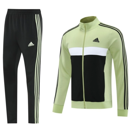 2025 Adidas Light Green/Black Full Zipper Jacket +Long Pants