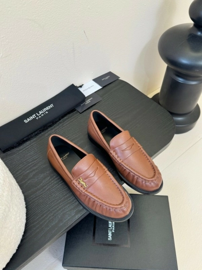 Saint Laurent Classic Loafer Leather Shoes - KFY00350
