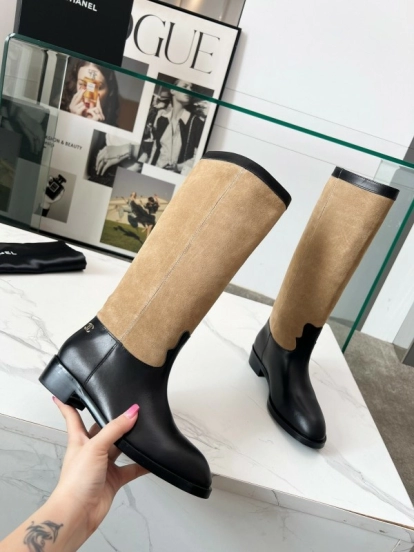 Adidas 2025 SS Western Suede Patchwork Slip-On Riding Boots - LY00400